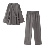 New Spring Style Kimono Coat 5427743 Trousers 5427431-Outfit