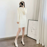 And Winter With Coat Sweater Dress Women Loose Fashion With Medium And Long Bottoming Over The Knee Knit