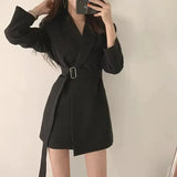 Toloer Suit Jacket Female Net Red 2024 Spring Suit Female Jacket Chic Black Korean Version Of The British Wind Casual Female-Outfit