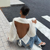 V-Neck Drawstring With Lotus Leaf-Side Skirt Knitted Head