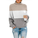 Sweater Female Autumn Winter Knitted Women Sweater Pullover Female Tricot Jersey Jumper Femme High Collar Women