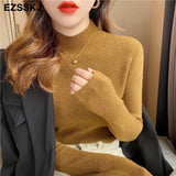 Basic Turtleneck Slim Sweater Pullover Women Autumn winter Casual long Sleeve Sweater For women Female Chic Jumpers