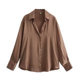 Women's Clothing In Autumn 2025 20 Color Buff Silk Densate V Collar Long-Sleeved Striped Vertical