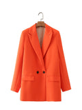 And Summer 2025 New Simple Loose Double-Dbuted Blazer Women's Spring And Autumn Dress New