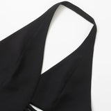 Homemade New Women's Classic Open Design Hanging Neck Blouse