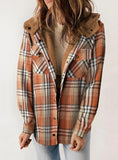 2025 Women's Jacket Long Sleeve Hairy Hooded Jacket Jacket With