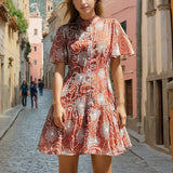 Temperament Dress Women 2025 Summer New Fashion Temperament Fresh Style Printing High-End A-Word