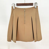 New Star Fashion Big Metal Buckle Decoration 100-Fold Mini Skirt