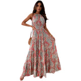 New Fashion Sexy Flower Back Dress Bohemian Dress-Outfit
