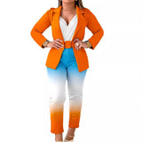 Independent Station Popular Style Women's Suit Autumn And Winter New Suit Trouser Suit With Belt-Outfit