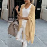Toloer Spot 2024 Autumn Winter New Cardigan In Long Loose Irregular Hem Coat Female-Outfit