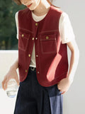 Toloer Retro Casual Vest Women's 2025 Summer New Design Niche Fashion Loose