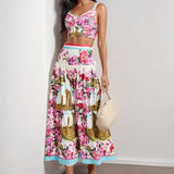 Spring Women's Sexy Splicing Bra Sling + High Waist Half-Dress Fashion Suit Women's