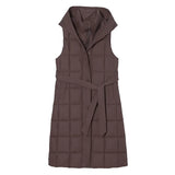 This Year Popular Down Cotton Jacket Vest Vest Jacket In Long Waist Show Thin Horse Jacket Female Autumn And Winter-Outfit