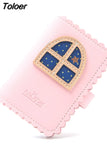 Cartoon Rabbit Card Case Business Card Holder Women Credit Passport Card Bag ID Passport Card Wallet 2023 Pink