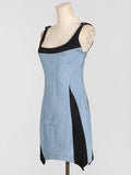 Street-Colly Denim Dress 2025 New Fashion Design Sling Bag Hip Short Dress Women's