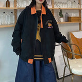 2021 Spring Autumn New Corduroy Jacket Women's Baseball Jacket Korean Harajuku Coat Women Streetwear Gothic Jackets