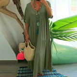 Spring Summer WISH New V-Neck Irregular Multi-Color Multi-Code Long