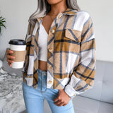 Real Autumn And Winter Lattice Lantern Long-Sleeved Coat Jacket Ins