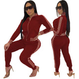 Women's Clothing 2025 New Fashion Casual Print Splicing Two - Red / S