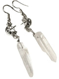 Gothic Crescent Geometric Pendant Earring-Outfit
