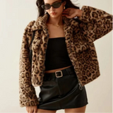 Faux Fur Leopard Jacket-Outfit