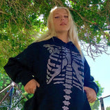 Zip-up Y2K Harajuku korean style loose skull print Goth Grunge long sleeve hooded jacket solid color shirt Autumn