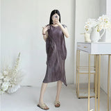 Three Folded New Dress Casual Style Folded Folded Long