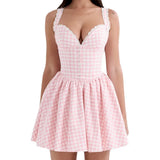 Sale Sexy Crumice Sling Skirt Deep V Short Dress Blue Corset Dress Dress Summer