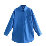 Street Fashion 14 Color Urban Women With Pocket Shirt Casual Autumn