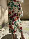 Floral Midi Print Skirt-Outfit