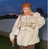 Street Style Long-sleeved Sweatshirt-Outfit