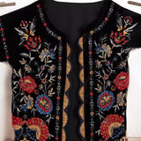 And Winter New Embroidered Velvet Fashion Cardigan Vest-Outfit