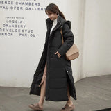 Thick Long Down Parka Women Down Jacket Hooded Winter Coat Female Fashion Winter Jackets Long-Sleeved Parkas Women's