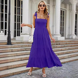 Summer Women's New Commuting Sleeveless Hot Girl Prints Long Sling Dress