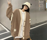 Sports Suit Women's Spring New 2022 Lazy Style Cardigan Sweater Jacket Wide Leg Straight Pants Two-piece Women's