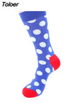 Classic Colorful Dot Printed Happy Socks Men Casual Combed Cotton Harajuku Socks Funny Crew Socks For