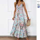 Summer Sexy Suspensionless Sleeveless Printed Dress Dress