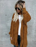 plush warm top mid-length double-sided anti-fur coat oversized