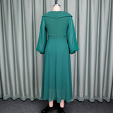 Yarn Lantern Sleeve Ass Skirts Irregular Skirt Elegant Dinner Dress Women's Dress