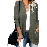 Toloer Exclusively For The Autumn And Winter New Ladies Fashion Long Sleeve Pocket Sweater Knit
