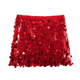 Women's High-Rise Slimming Body Squin Short Skirt In Autumn