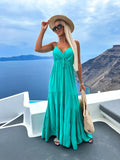 New Sling Multicolor Dress INS Casual Fashion Dark V-Neck Dress In Summer-Outfit