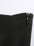 Lined Detail Split Cargo Mini Skirt-Outfit