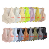 Summer New Women's Street Fashion Leisure Vest 15 Color V Collar