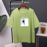 Cartoon Printed Cotton Summer T Shirts Women Soft Kawaii Loose Tees Female Plus Size Short Sleeve Tops for Lady