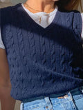 Twist Sweater Vest-Outfit