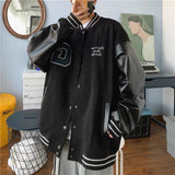 Black G American Baseball Bomber Students Racer Zip Up Jackets Men Women Clothing Couples Harajuku Hippie Clothes