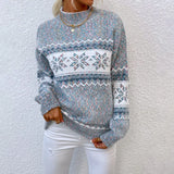 Women's Dress 2025 Knitted Women's Oversized Thick Knit Round Sweater