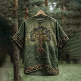 Men's Short-Sleeved Casual V-Neck T-Shirt 3D Digital Print